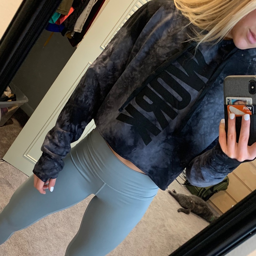 Black Tie-Dye Hoodie